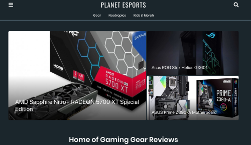 Planet eSports - Web Design