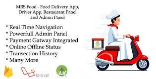 MRS Food - Food Delivery App, Driver App, Restaurant Panel and Admin Panel for Android