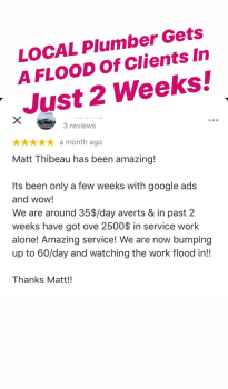 Local Plumber Gets A Flood of New Clients!