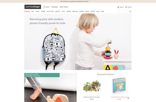 Petit Collage custom Shopify design