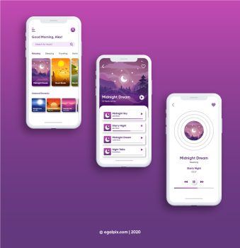 A Meditation App UI Design