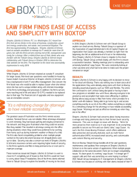 Law Firm Finds Ease of Access and Simplicity with Boxtop