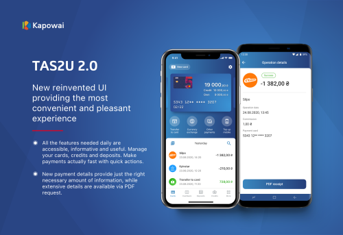 TAS2U 2.0 - New reinvented UI providing the most convenient and pleasant experience