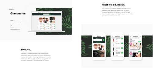 Glamma.se - an online marketplace for beauty products