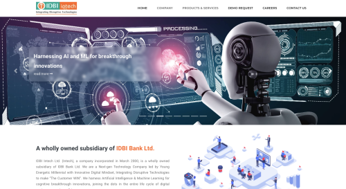 WEBSITE DEVELOPMENT OF IDBI INTECH (WWW.IDBIINTECH.COM))