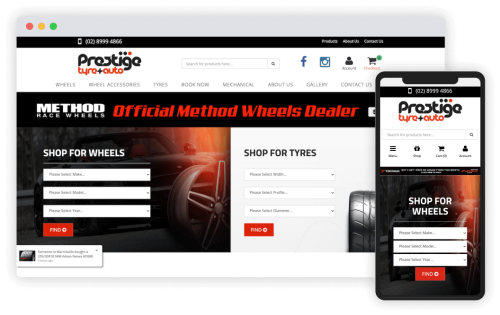 Prestige Tyre & Auto - Neto Ecommerce Project