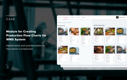 Module for Creating Production Flow Charts for WMS System