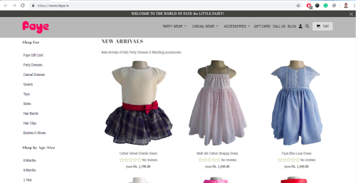 Shopify Store for Baby Dresses