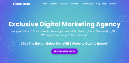 Strong-Social.com | Brainy Bulls Web Design & Development Project