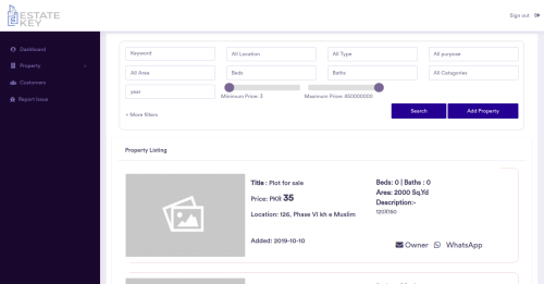 ESTATE KEY Business Applcation