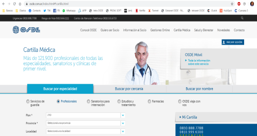 OSDE: Search engine and medical booklet