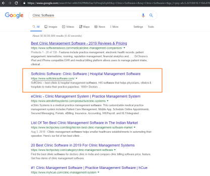 SoftClinic Software - SEO