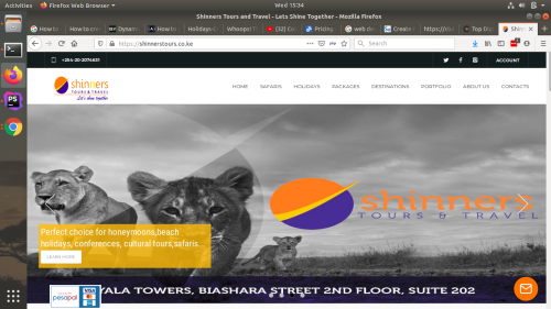 Developed Shinners Tours Website