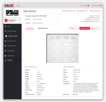 C.H.I. Overhead Doors Customer Hub UI/ UX