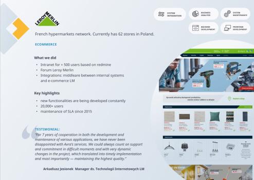 Projects for Leroymerlin.pl