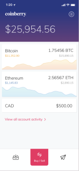 Coinberry Cryptocurrency Exchange Mobile App