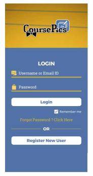 CoursePics Mobile app