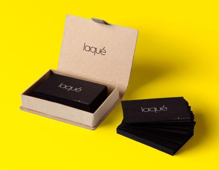 Custom business cards for Laque Nail Bar
