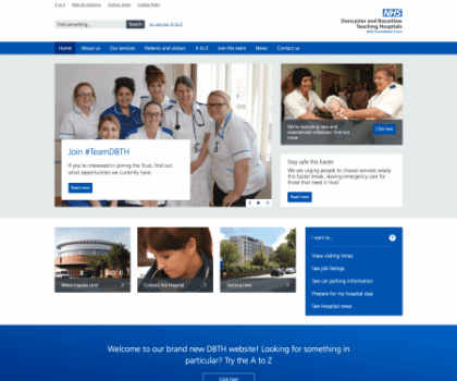 NHS WordPress Website for Doncaster NHS Trust