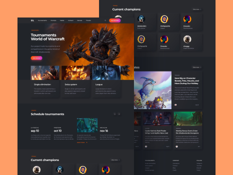 game tournaments platform home page desktop