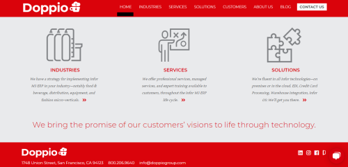 Doppio Group website redesign