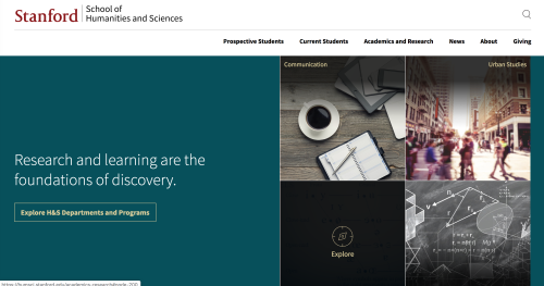 Stanford School of Humanities & Sciences Website Design