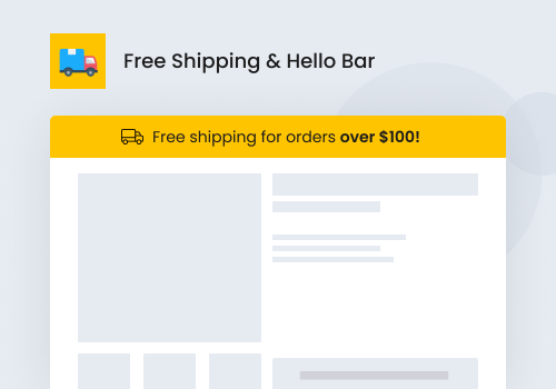 Free Shipping & Hello Bar