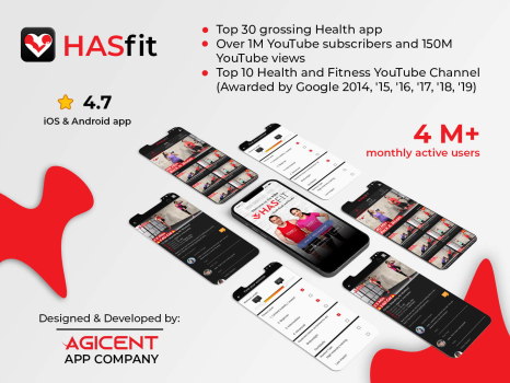 HASfit App and Web for Home Workout Routines & Fitness Plans