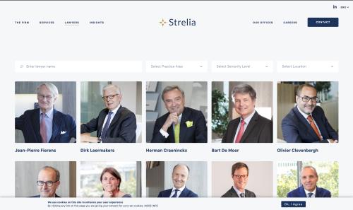 Law firm website - Strelia (Brussels, Belgium)