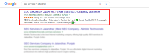 we are also rank on first page of google