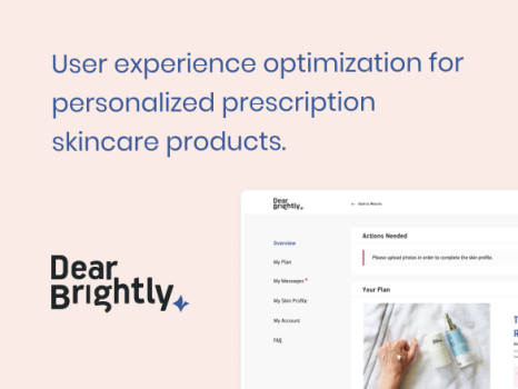 User experience optimization for personalized prescription skincare products.