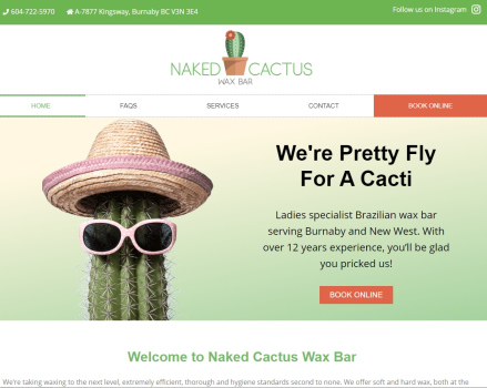 Naked Cactus Wax Bar Burnaby