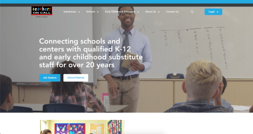 Drupal 8 Website by August Ash - Teachers on Call