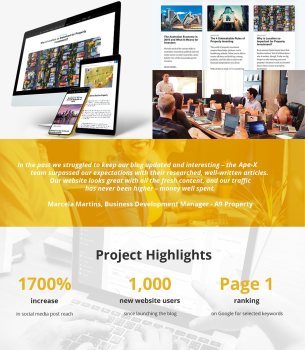 Helping real estate company drive traffic using blog