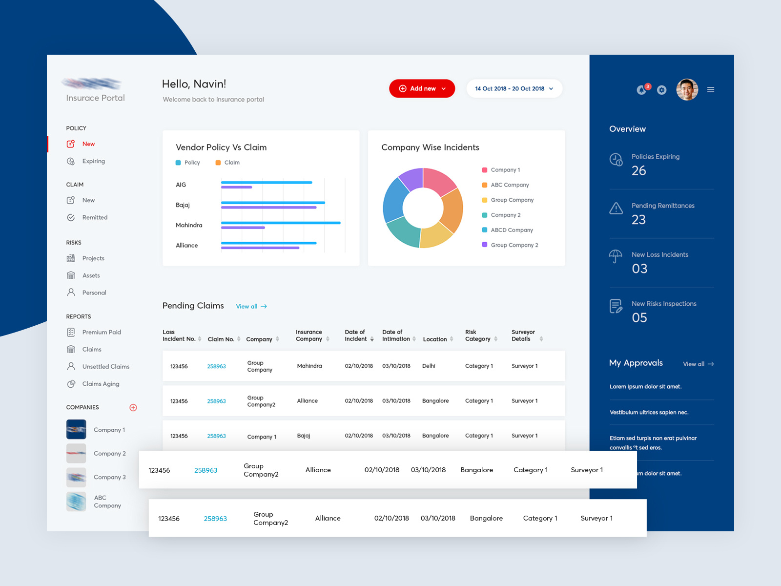 Web Design of RPG-Insurance Portal