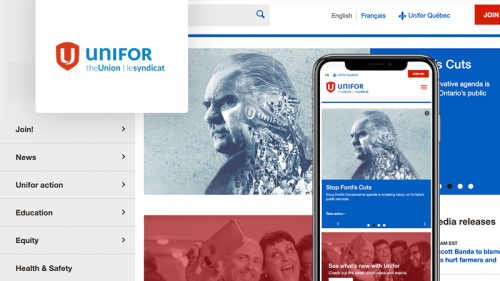 A communications platform for the largest Canadian Labour union.