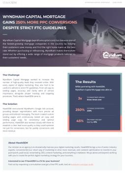 Wyndham Capital Mortgage Gains 250% More PPC Conversions Despite Strict FTC Guidelines