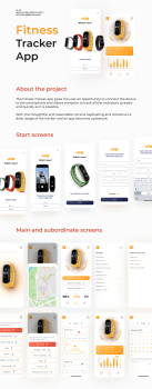 UX UI design for fitness tkacker app