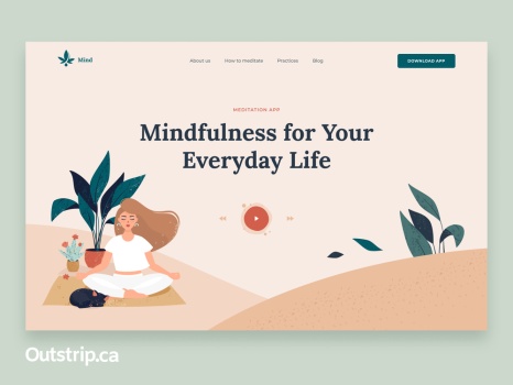 Landing Page Design For Meditation App