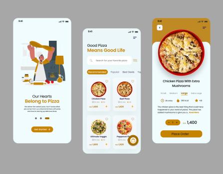 Modern UI Design for an Organic Pizza Delivery Business in Nairobi