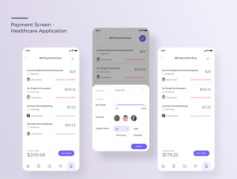 Payment Screen - Healthcare Application
