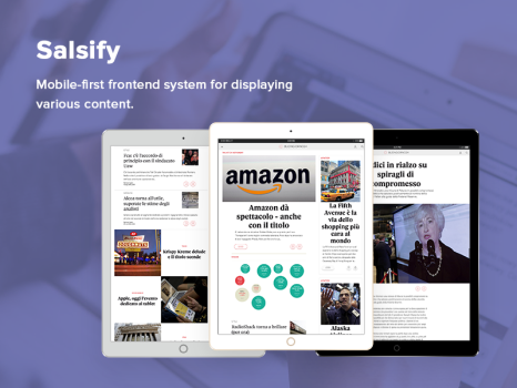 Mobile-first web app for displaying news or other content in a modern and beautiful way