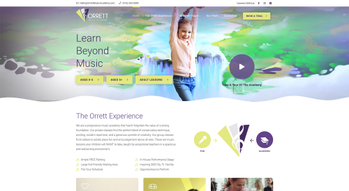 Orrett Music Academy Website Design & Development