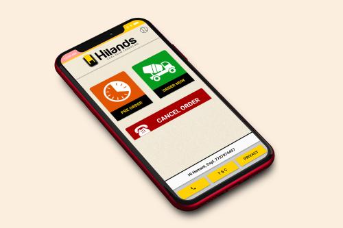 Hilands EasyOrders Mobile-App