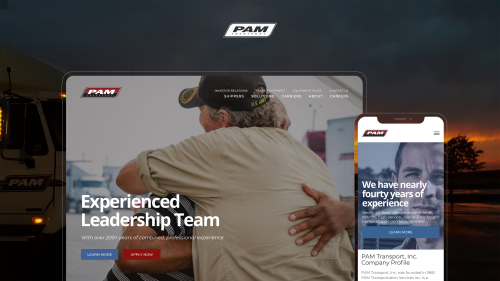 Pam Transport Mobile Responsive Website