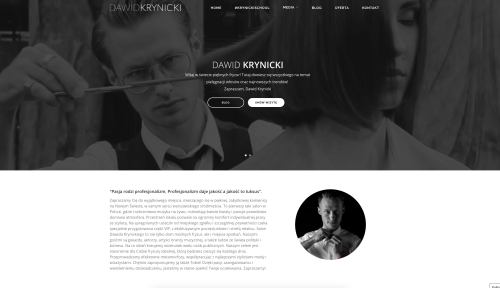 A website for a world-famous hairdresser/barber