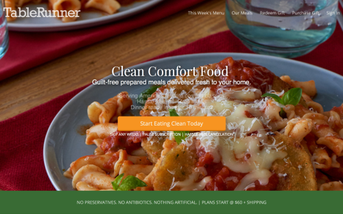 Table Runner - Food Delivery Web App