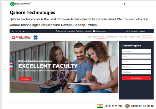 Website Devlopment for Client Qshore Technologies