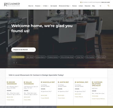 Web Redesign for Reclaimed Design Works