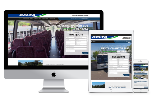 Delta Charter Bus - Website Development